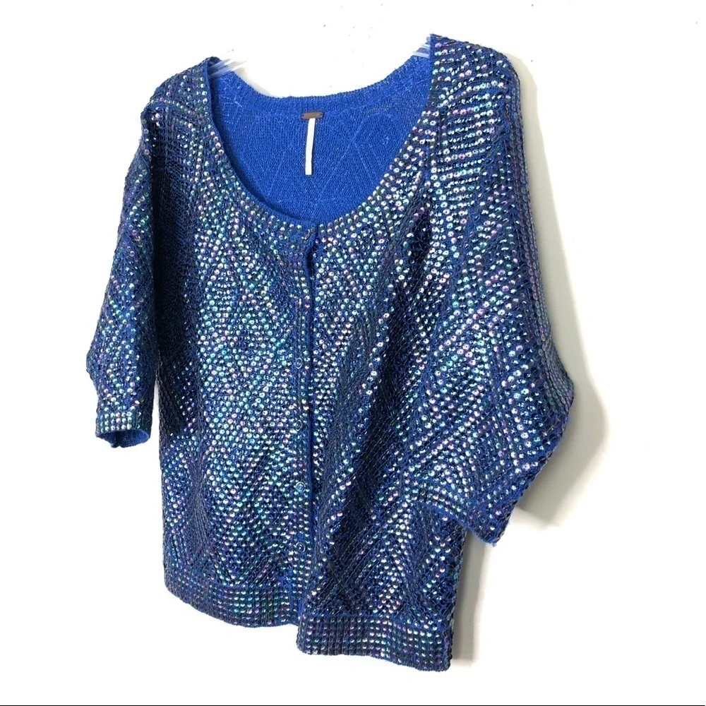 Free people pop star sequined cardigan